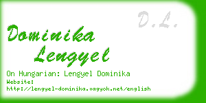 dominika lengyel business card
